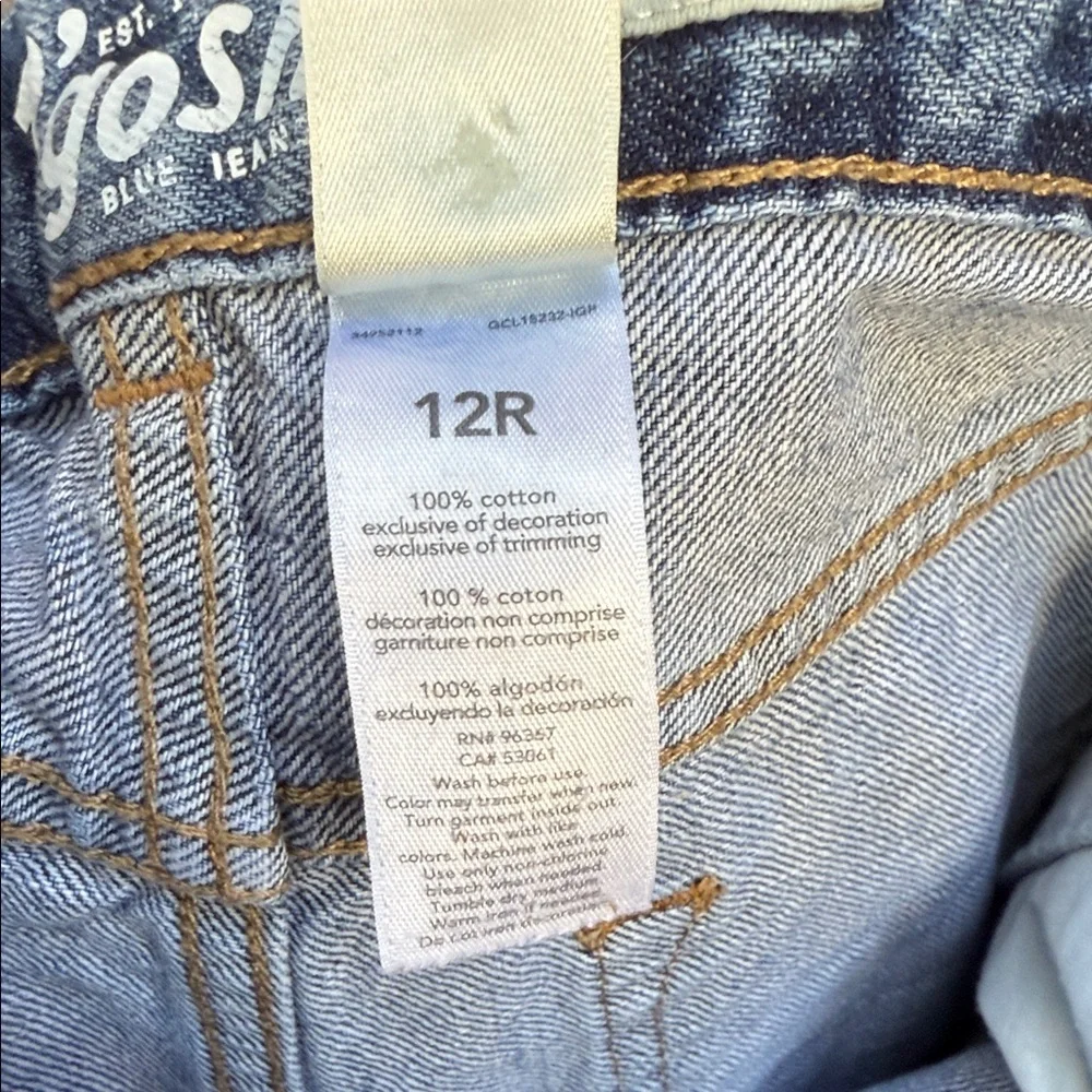 OshKosh B'gosh Light Wash Blue Straight Jeans Size 12